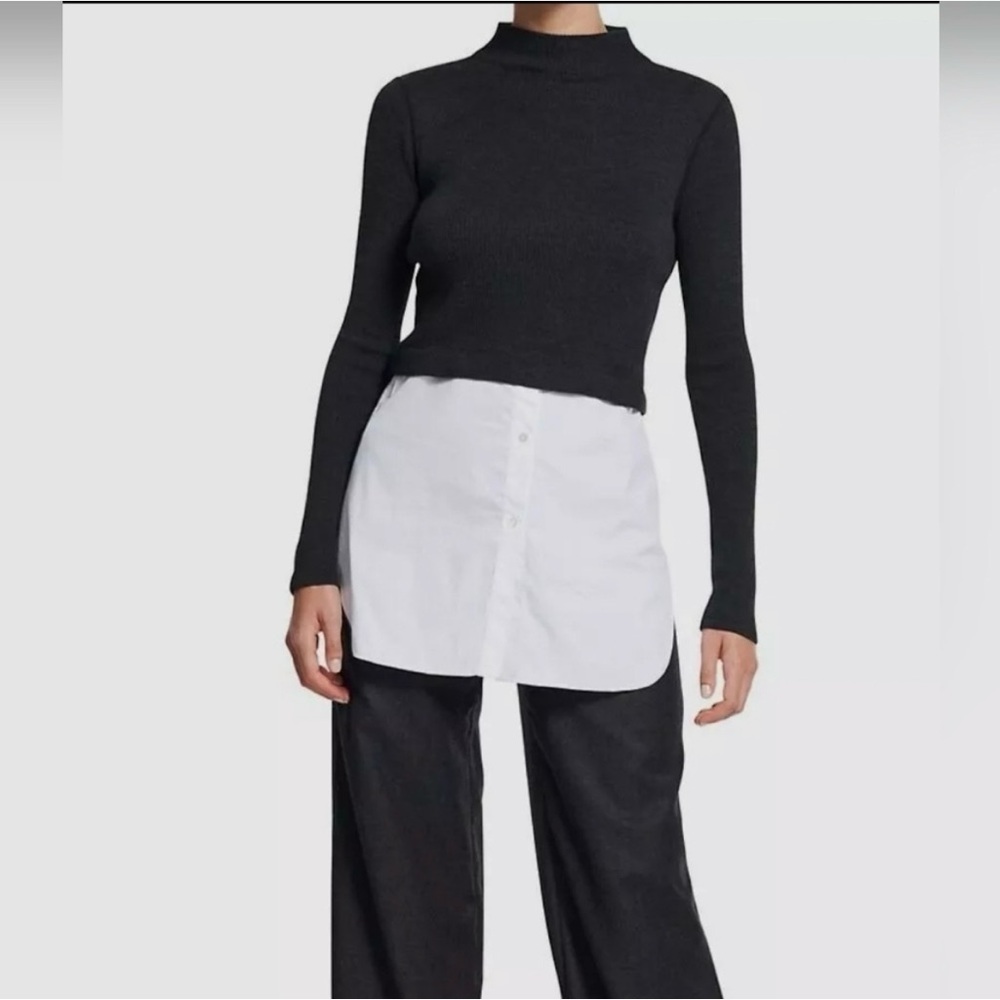 Theory Charcoal LS Combo Tunic